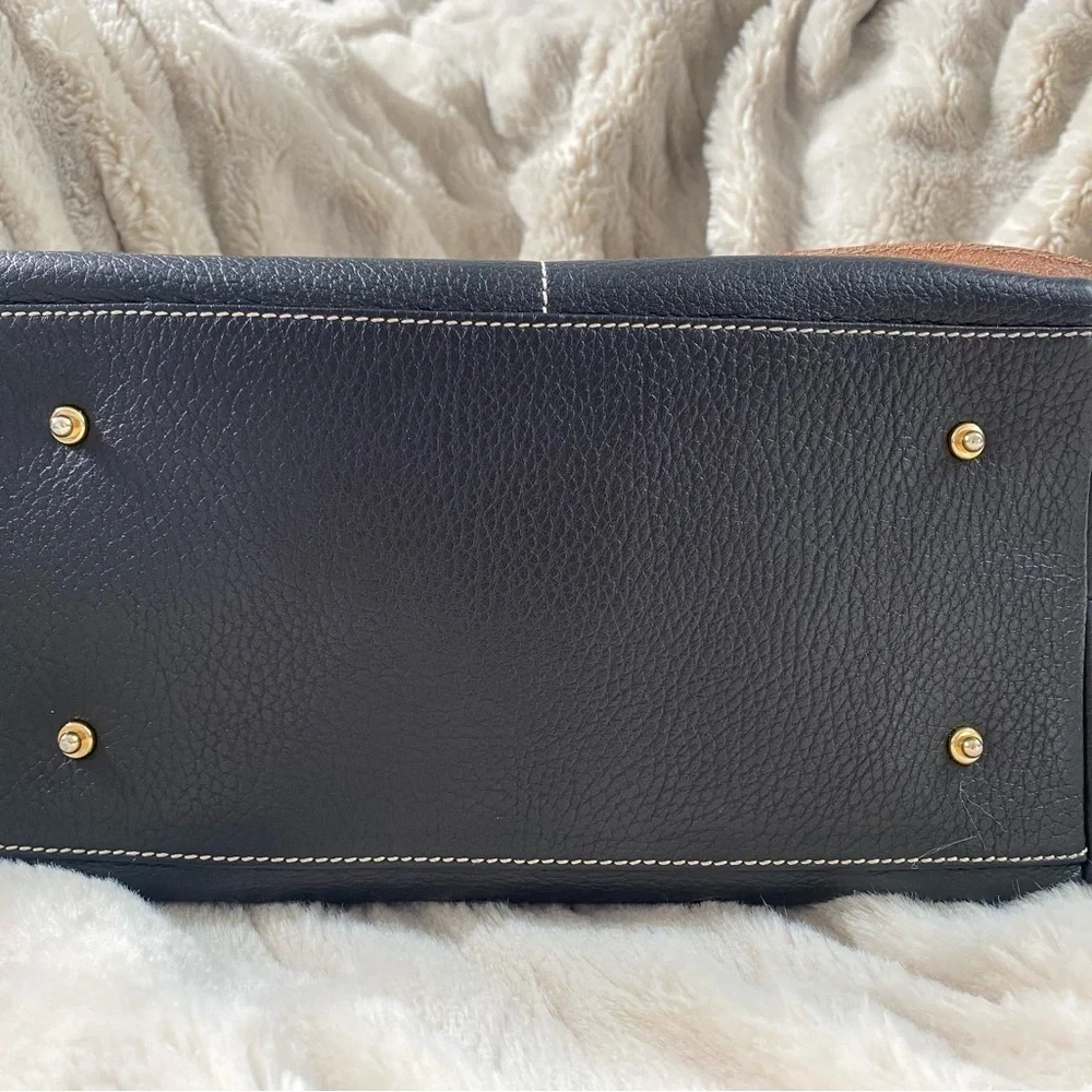 Dooney & Bourke Dillen Double Pocket Satchel Black & Tan